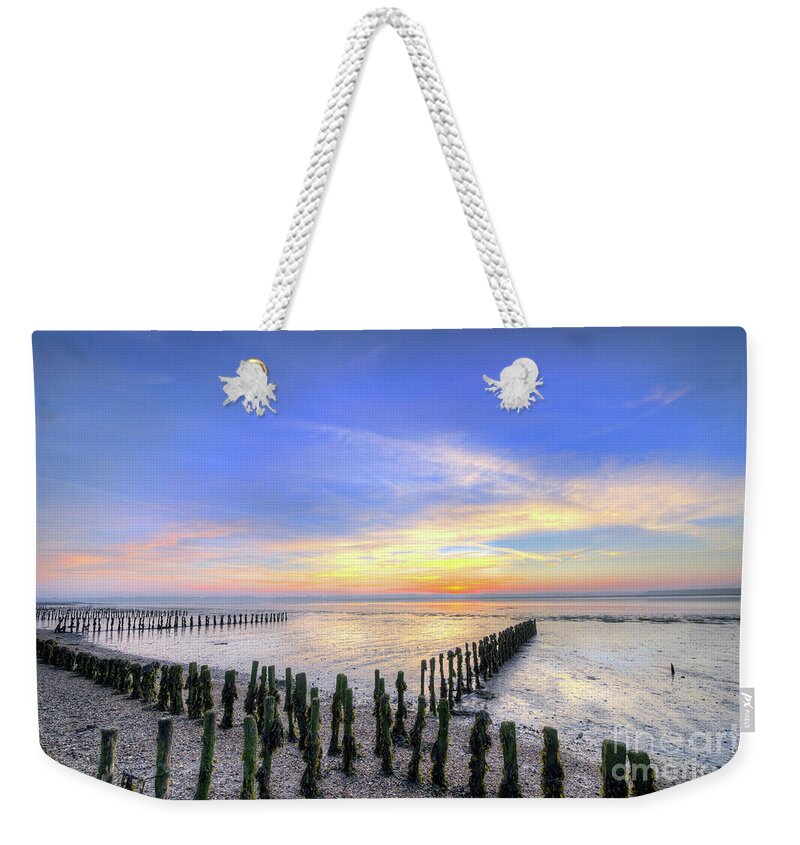 Bay Weekender Tote Bag featuring the photograph Morning River by Svetlana Sewell