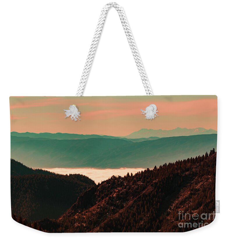 Sangre De Cristo Weekender Tote Bag featuring the photograph Morning Sangre View by Steven Krull