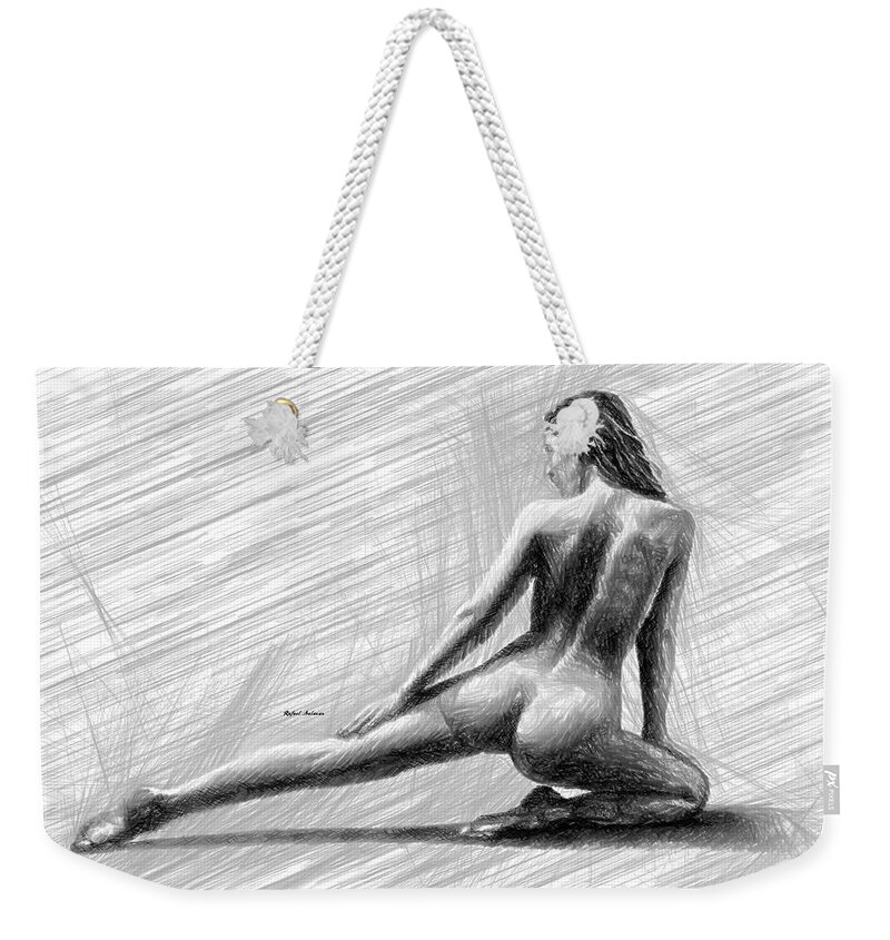 Art Weekender Tote Bag featuring the digital art Morning Stretch by Rafael Salazar