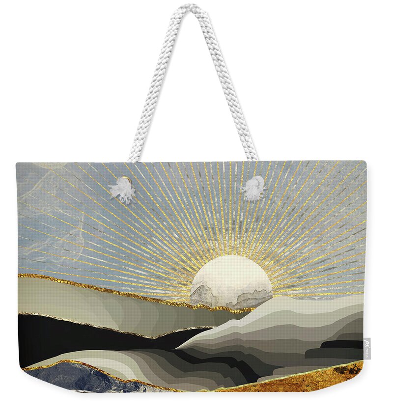 Morning Weekender Tote Bag featuring the digital art Morning Sun by Katherine Smit