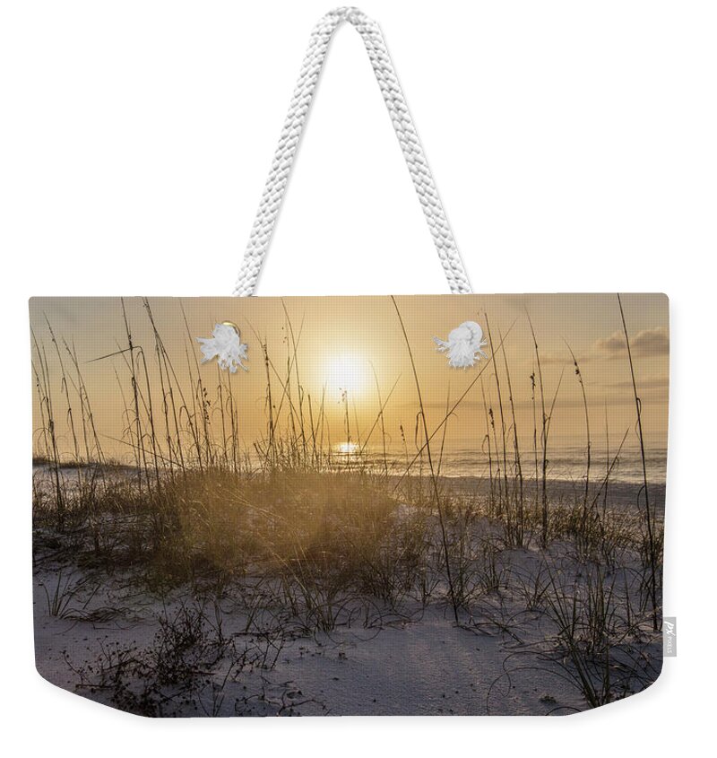 Alabama Weekender Tote Bag featuring the photograph Morning sunrise over the dunes by John McGraw