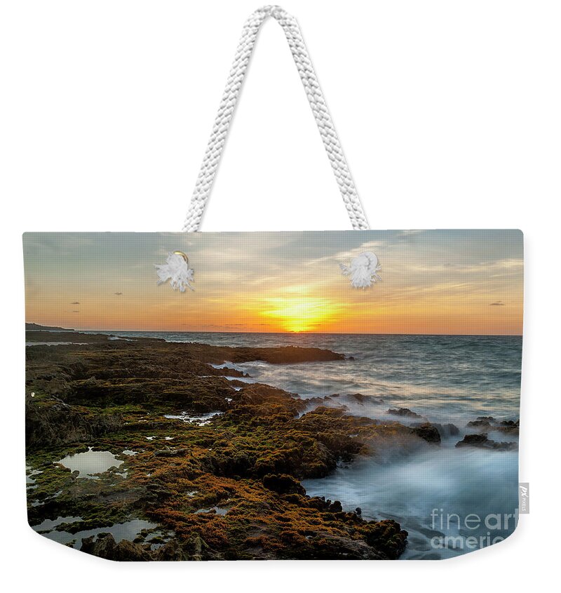  Weekender Tote Bag featuring the photograph Morning Surf by Hugh Walker