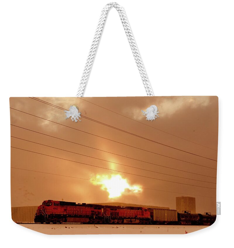 Seshat Weekender Tote Bag featuring the photograph Morning Train 2 by Scott Sawyer