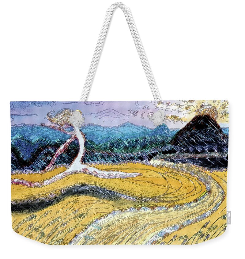 Zen Weekender Tote Bag featuring the painting Morro Run Bliss by Shelley Myers
