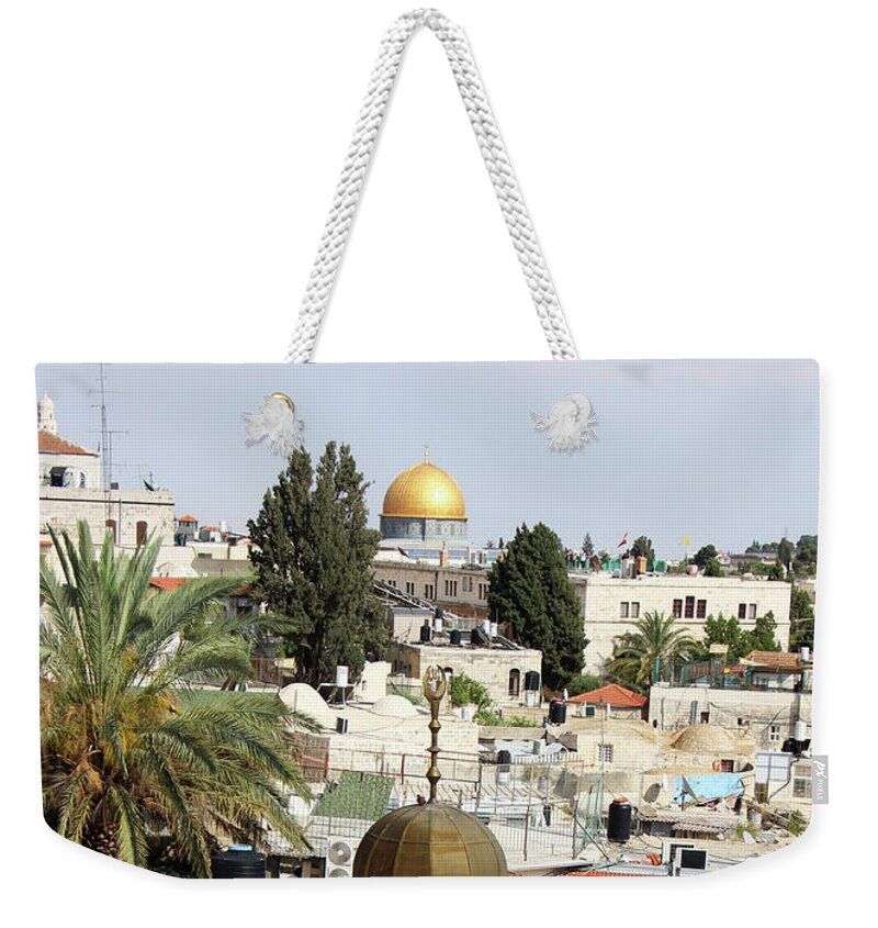 Jerusalem Weekender Tote Bag featuring the photograph Mosques in Jerusalem by Munir Alawi