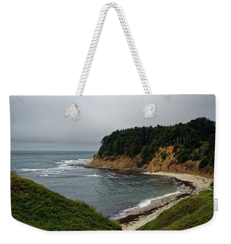 Landscape. Ocean Weekender Tote Bag featuring the photograph Moss Beach by Peter Ponzio