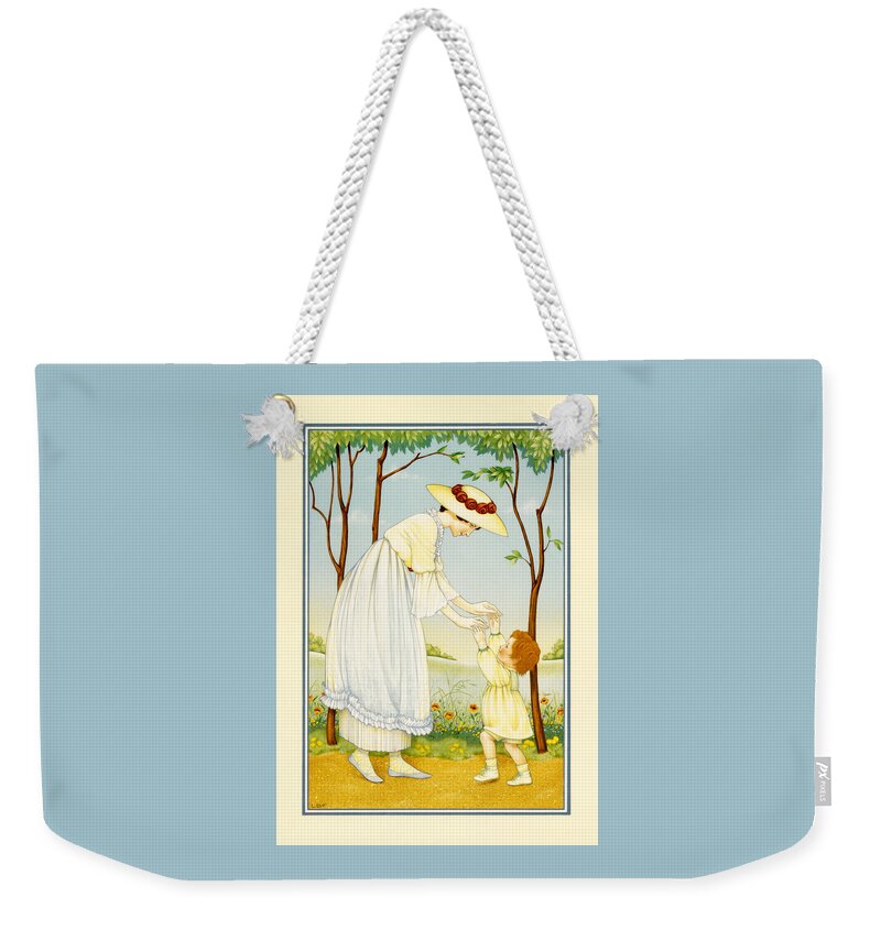 Easter Weekender Tote Bag featuring the painting Spring Vogue by Lynn Bywaters