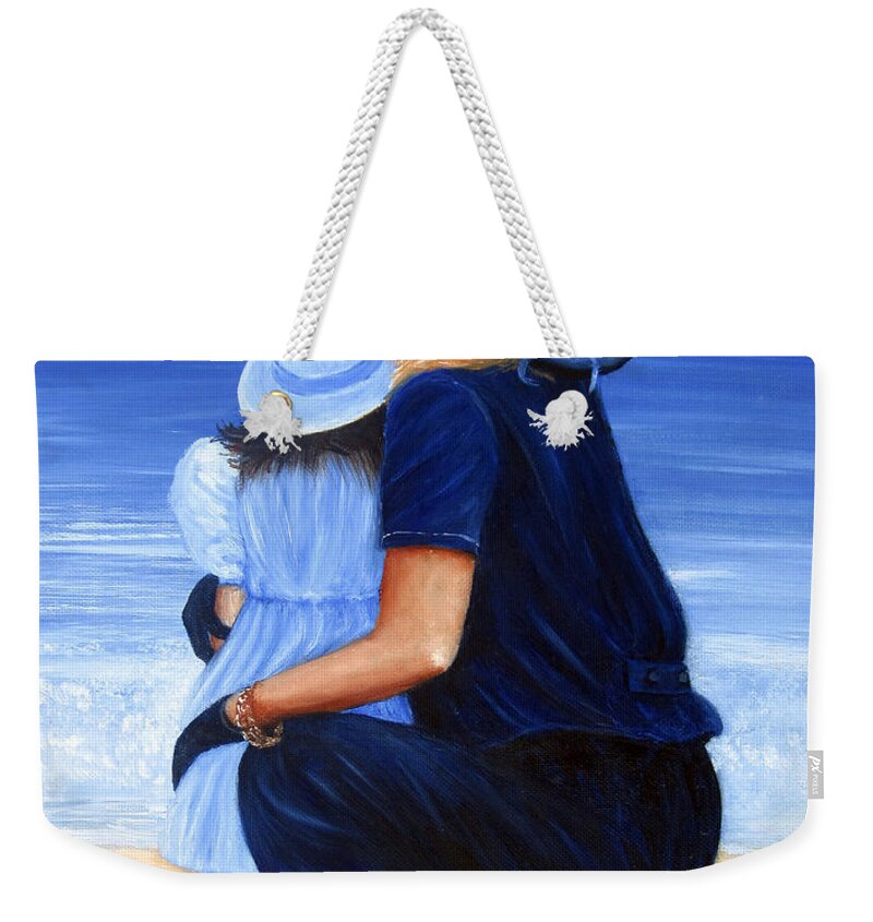 Mother And Daughter Weekender Tote Bag featuring the painting Mother And Daughter by Leonardo Ruggieri