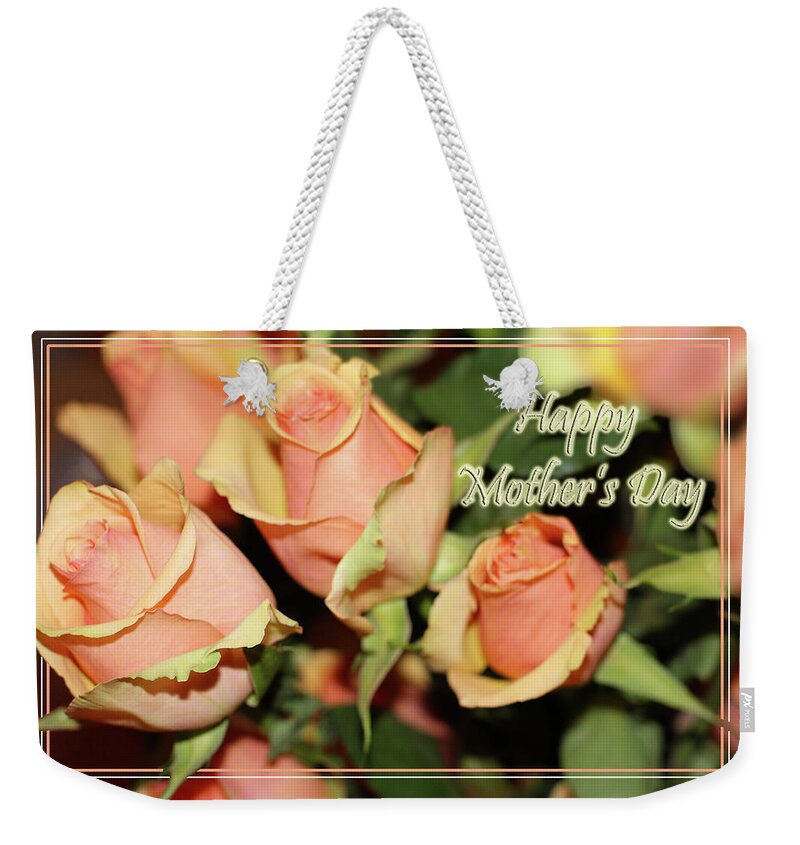 Flowers Weekender Tote Bag featuring the painting Mother's Day card by Dorothy Riley
