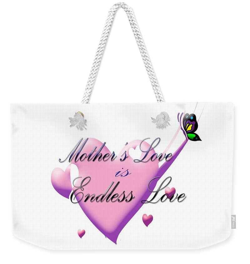 Mother Weekender Tote Bag featuring the digital art Mother's Love by Judy Hall-Folde