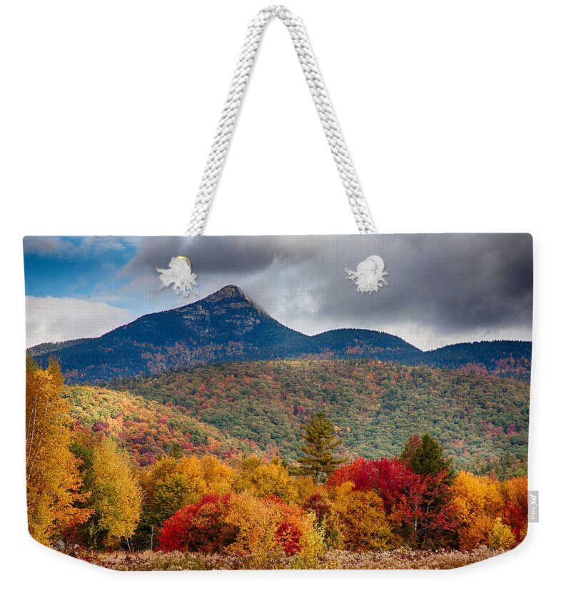 Fall Colors Weekender Tote Bag featuring the photograph Peak Fall Colors on Mount Chocorua by Jeff Folger
