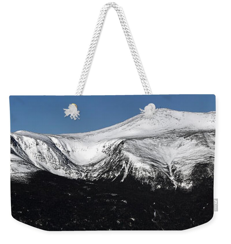 New Hampshire Weekender Tote Bag featuring the photograph Mount Washington East Slope Panoramic by Brett Pelletier