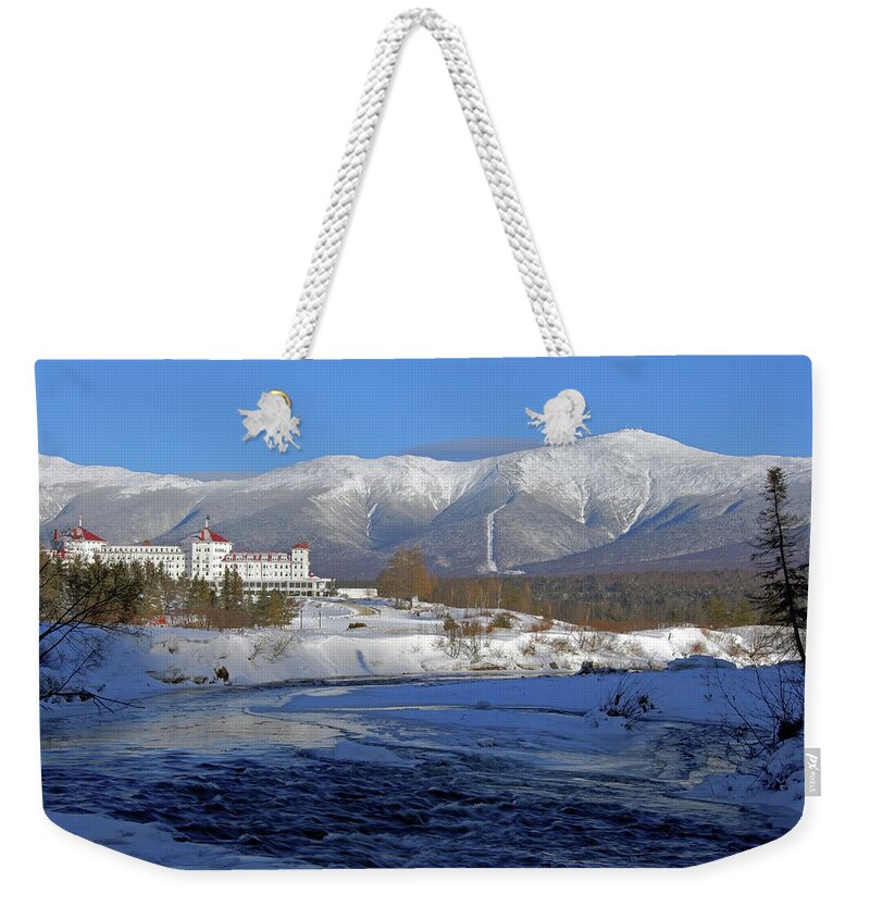 Mount Washington Weekender Tote Bag featuring the photograph Mount Washington Hotel by Brett Pelletier