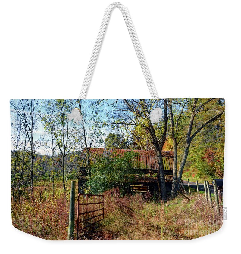 Countryside Weekender Tote Bag featuring the photograph Mountain Farm by Savannah Gibbs
