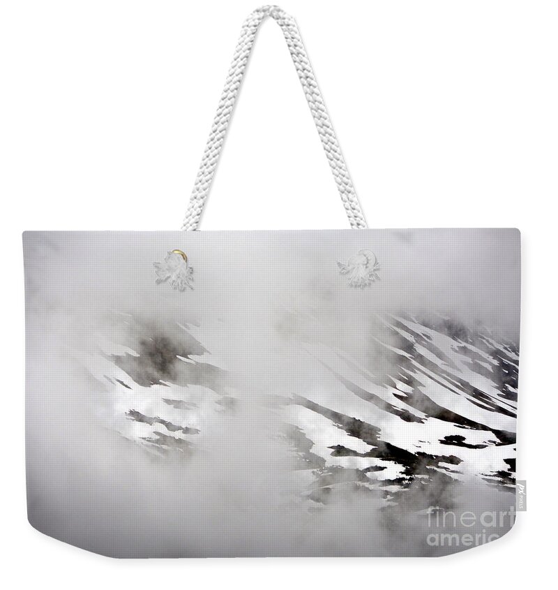 Alaska Weekender Tote Bag featuring the photograph Mountain Fog - Alaska by Lorenzo Cassina
