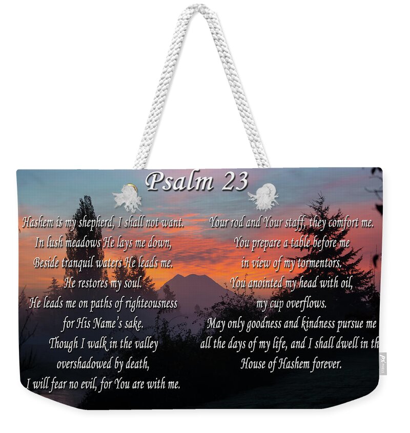 Prayer Weekender Tote Bag featuring the photograph Mountain Morning Prayer by Tikvah's Hope
