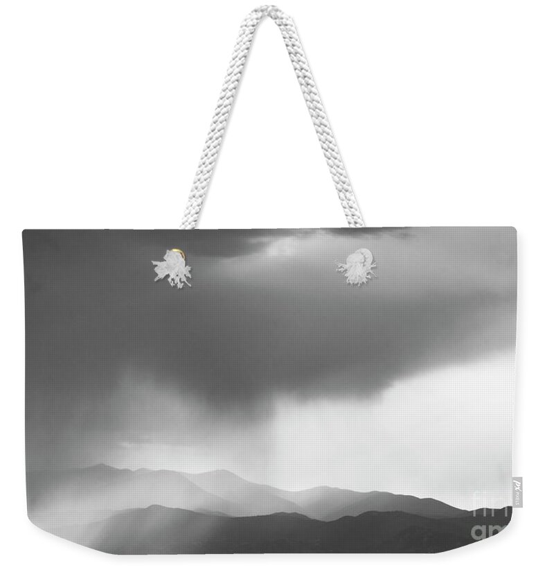 Natanson Weekender Tote Bag featuring the photograph Mountain Rain by Steven Natanson