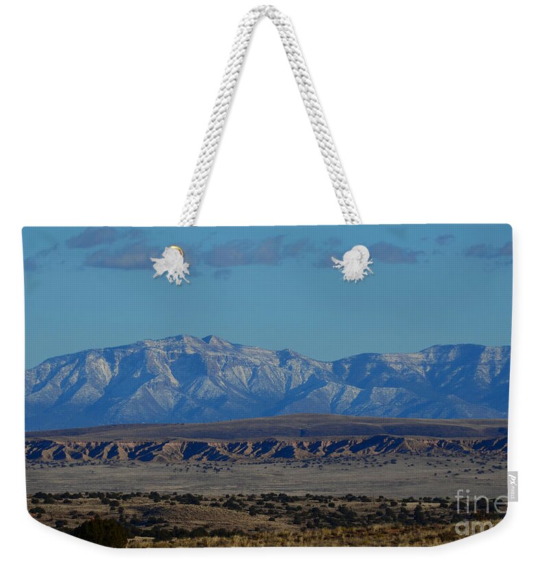 Southwest Landscape Weekender Tote Bag featuring the photograph Mountain range at dusk by Robert WK Clark