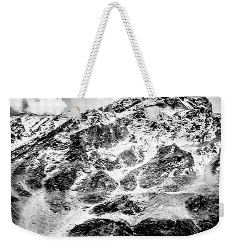 Mountains Weekender Tote Bag featuring the photograph Mountains Evoke An Adrenaline Rush by Aleck Cartwright