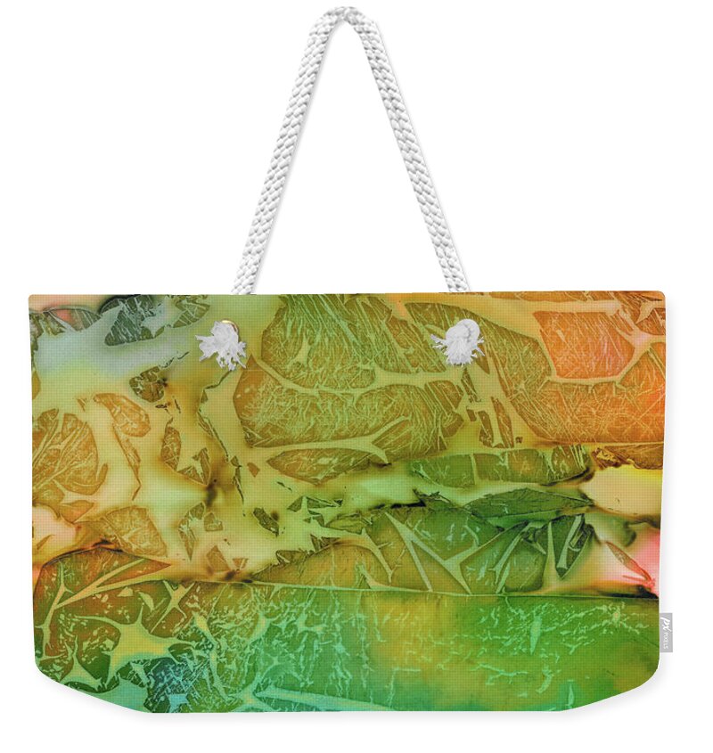 Mountains Weekender Tote Bag featuring the painting Mountains, Trees, Icy Seas by Eli Tynan