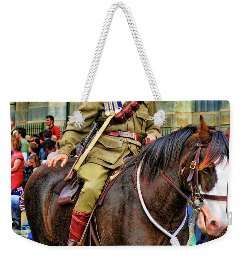 Horse Weekender Tote Bag featuring the photograph Mounted Infantry 2 by Douglas Barnard