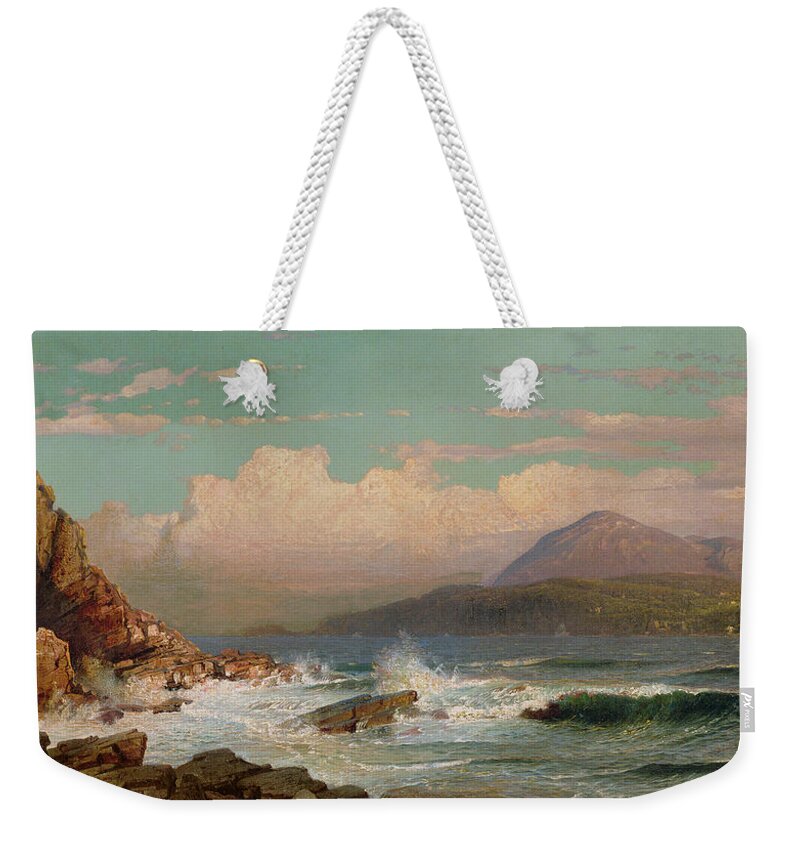 Mt Weekender Tote Bag featuring the painting Mt Desert  Maine by William Trost Richards