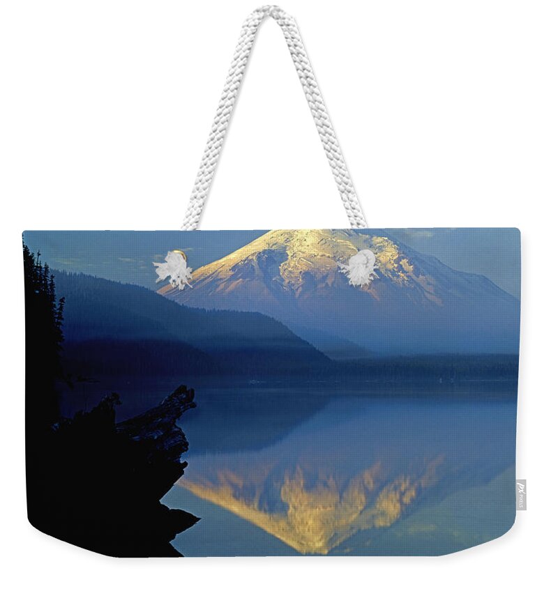 Sunset Weekender Tote Bag featuring the photograph 1M4907-V-Mt. St. Helens Reflect V by Ed Cooper Photography