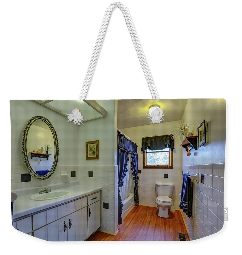 Real Estate Photography Weekender Tote Bag featuring the photograph Mt Vernon Master Bath by Jeff Kurtz