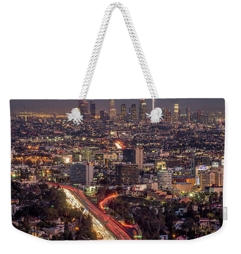 California Weekender Tote Bag featuring the photograph Mulholland Drive View #2 by Brad Boland