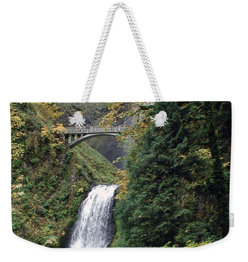 Multnomah Weekender Tote Bag featuring the photograph Multnomah Falls 3 by DArcy Evans