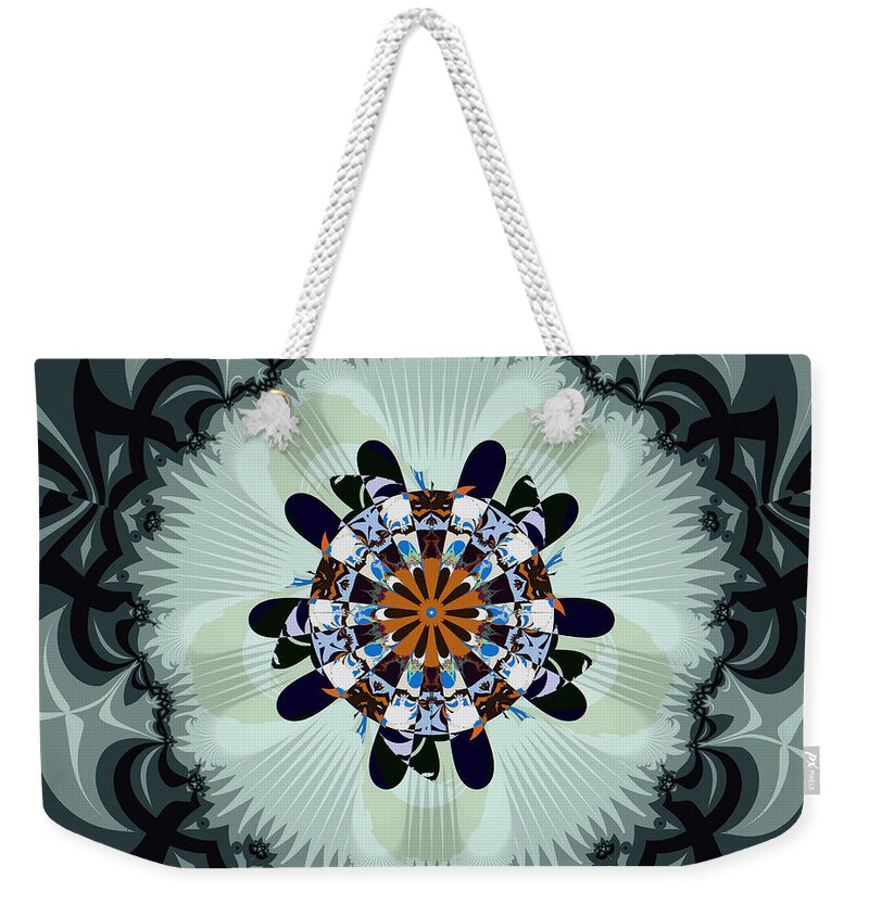 Abstract Weekender Tote Bag featuring the digital art Mumm Roulette by Jim Pavelle