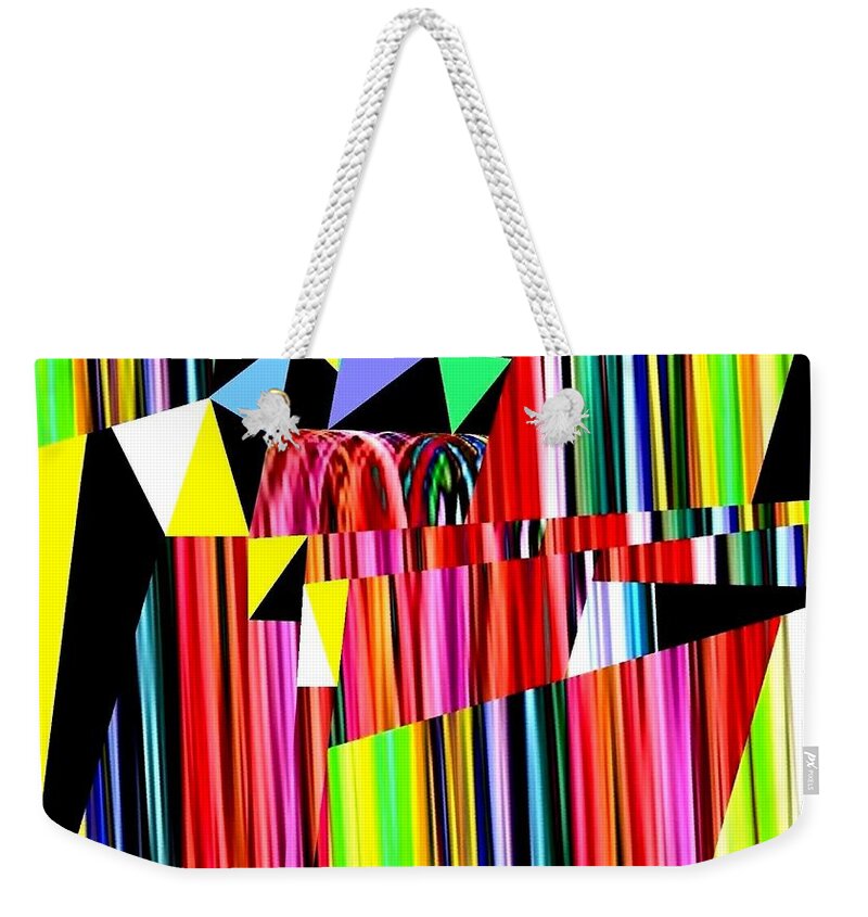 Abstract Weekender Tote Bag featuring the digital art Muse 12 by Will Borden