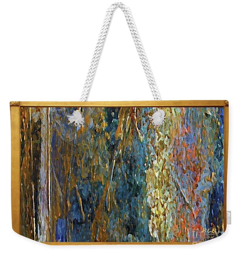 Abstract Painting Framed Weekender Tote Bag featuring the painting Museum Specimen Framed by Rita Brown