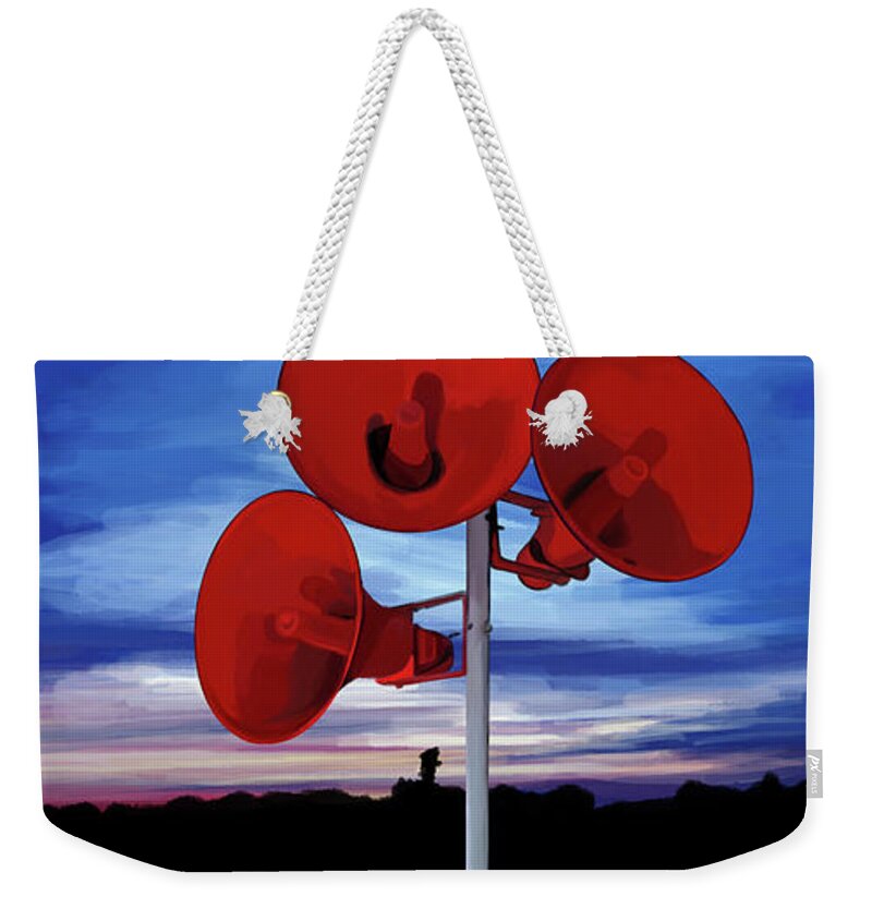 Depeche Mode Weekender Tote Bag featuring the digital art Music For The Masses by Luc Lambert