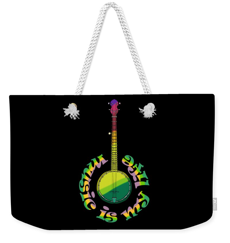 Music Weekender Tote Bag featuring the digital art Music is my Life by Piotr Dulski