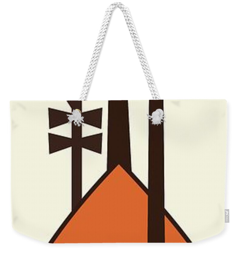 Mid Century Modern Weekender Tote Bag featuring the digital art Musical Instruments 2 by Donna Mibus