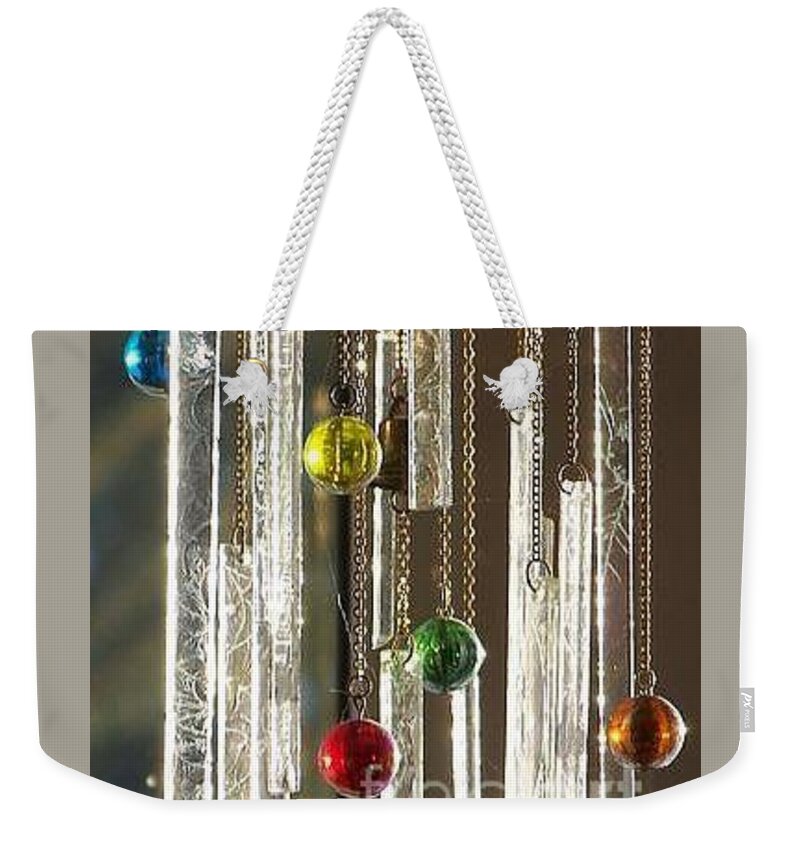 Marbles Weekender Tote Bag featuring the glass art Musical Marbles by Jackie Mueller-Jones