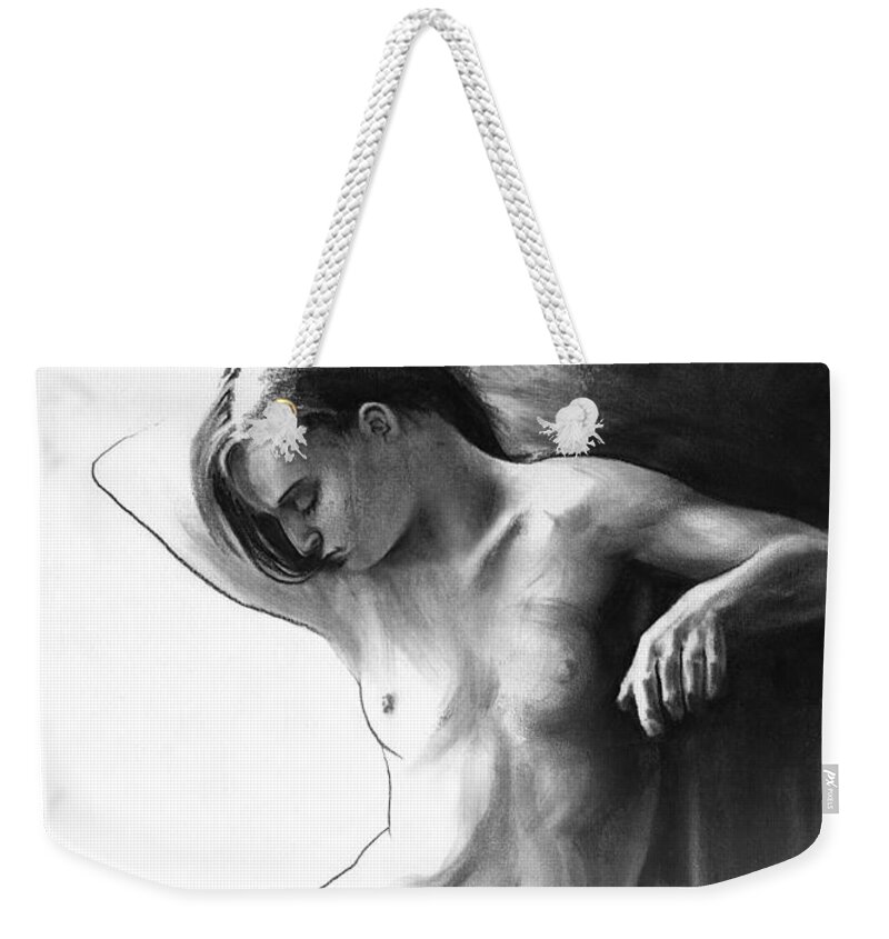 Musing And Contemplations Weekender Tote Bag featuring the drawing Musing and contemplations by Paul Davenport