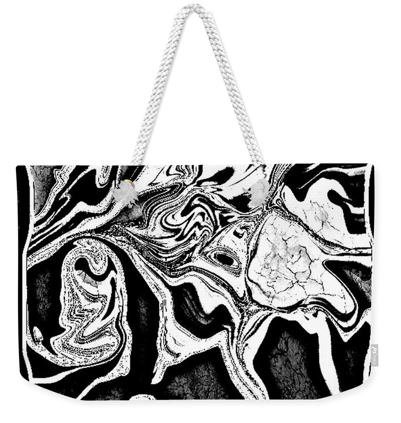Abstract Weekender Tote Bag featuring the digital art Mussy by Rindi Rehs
