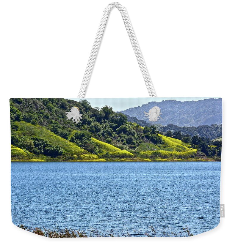 Landscape Weekender Tote Bag featuring the photograph Mustard Patches by Diana Hatcher