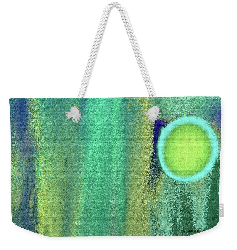 Abstract Weekender Tote Bag featuring the painting My Blue Heaven by Lenore Senior