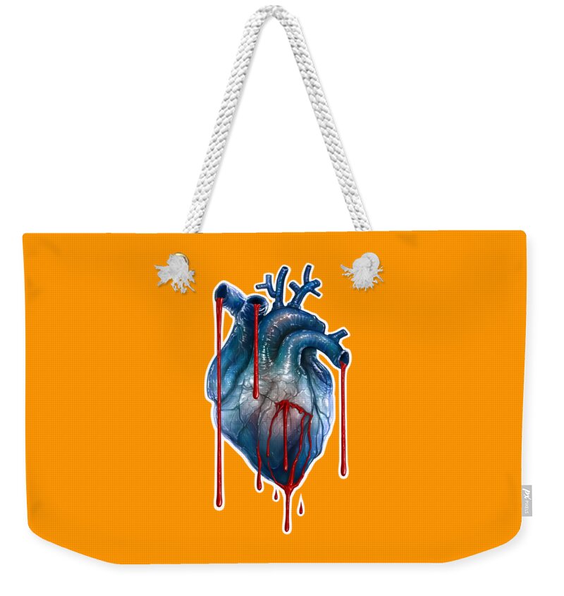 Funky Weekender Tote Bag featuring the digital art My Cold Heart by Andre Koekemoer