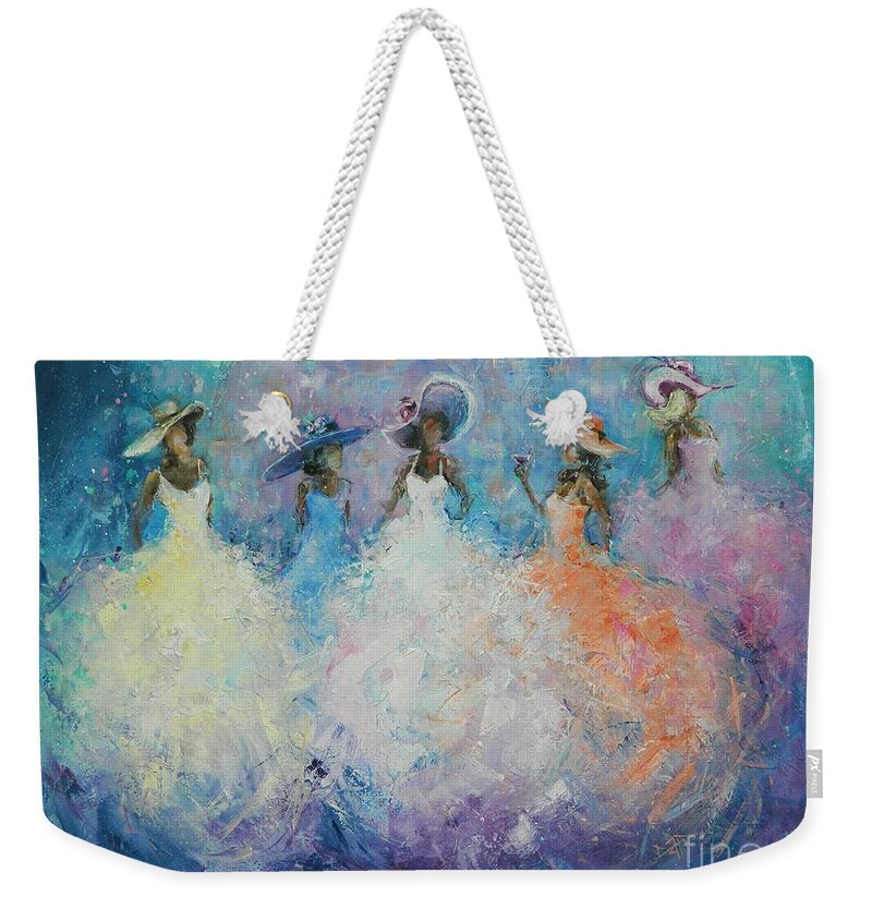 Ladies Weekender Tote Bag featuring the painting My Fair Ladies by Dan Campbell