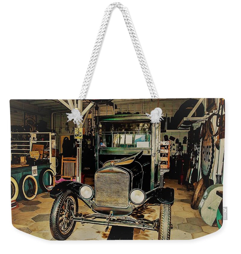 Garage Weekender Tote Bag featuring the photograph My Garage Too by Randy Sylvia