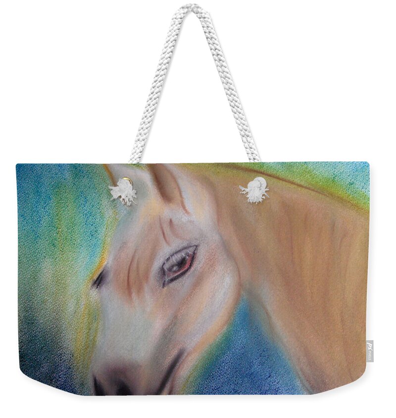 Pony Weekender Tote Bag featuring the pastel My Little Pony by Donna Blackhall