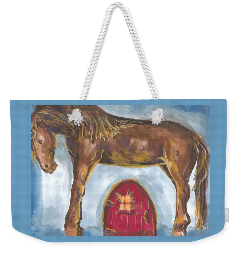 My Mane House Weekender Tote Bag featuring the painting My Mane House by Sheri Jo Posselt