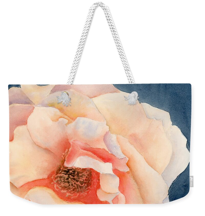 Rose Weekender Tote Bag featuring the painting My Walmart Rose by Wendy Keeney-Kennicutt