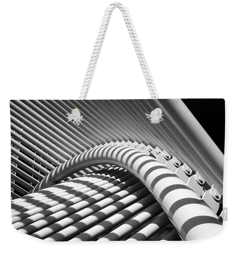 Abstract Weekender Tote Bag featuring the photograph Myriad Garden Sculpture by James Barber