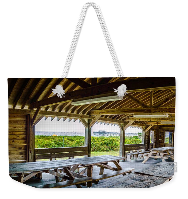 Beach Weekender Tote Bag featuring the photograph Myrtle Beach State Park Picnic Shelter by David Smith