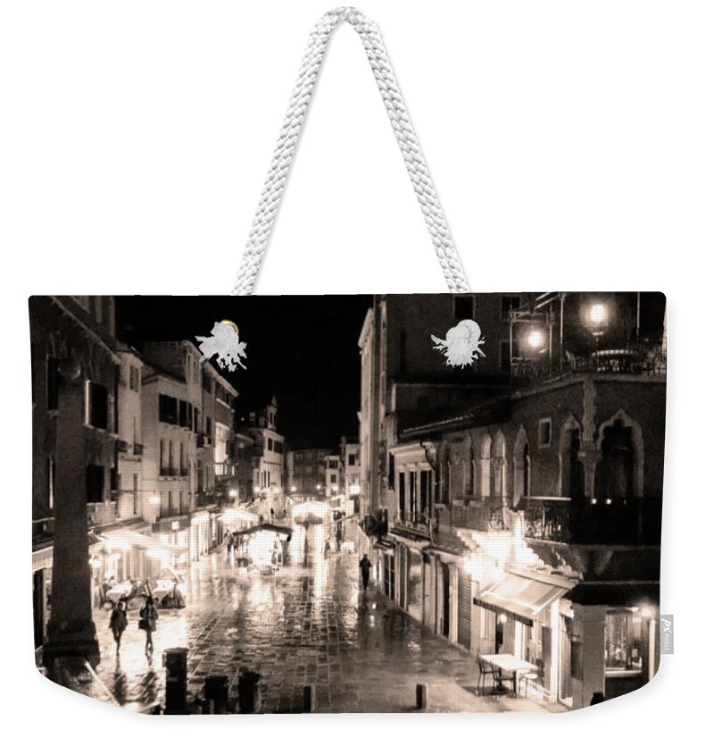 Mysterious Venice Monochrom By Marina Usmanskaya Weekender Tote Bag featuring the photograph Mysterious Venice monochrom by Marina Usmanskaya
